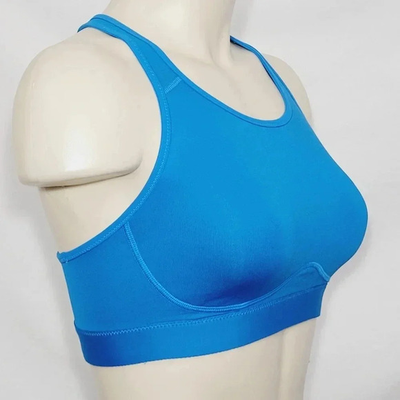 SMALL Old Navy Go-Dry High Support Wirefree Sports Bra Blue NWT - Picture 2 of 8